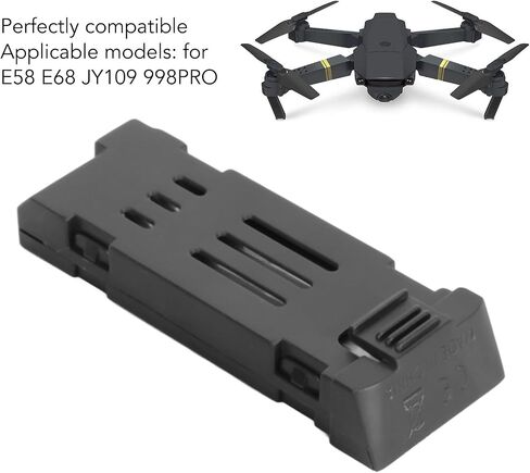 3pcs RC Drone Battery and Charging Cable Set, 3.7V 1800mAh Lithium Battery for E58 E68 JY109 998PRO Quadcopter Drone, Replacement Battery Accessories in Saudi Arabia