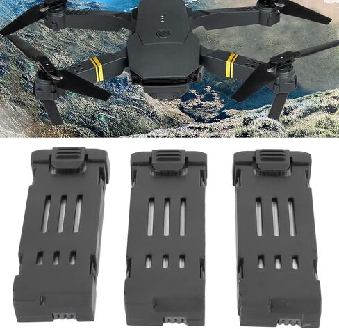 3pcs RC Drone Battery and Charging Cable Set, 3.7V 1800mAh Lithium Battery for E58 E68 JY109 998PRO Quadcopter Drone, Replacement Battery Accessories in Saudi Arabia