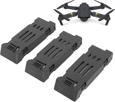 3pcs RC Drone Battery and Charging Cable Set, 3.7V 1800mAh Lithium Battery for E58 E68 JY109 998PRO Quadcopter Drone, Replacement Battery Accessories in Saudi Arabia