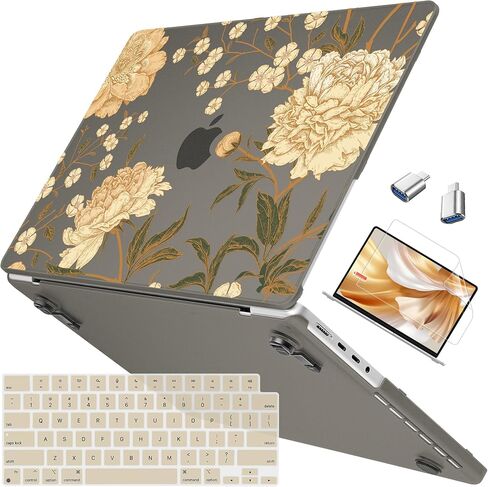 Mektron Ultra Thin Printed Case for MacBook Pro 16 inch 2024 M4 A3403 A3186 Fits 2023 2021 M3 A2991 M2 A2780 M1 A2485 Pro/Max, Protective Hard Shell with Fold Kickstand,Rainbow Cosmic in Saudi Arabia