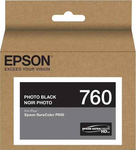 خرطوشة حبر Epson T760120 UltraChrome HD Photo باللون الأسود ذات السعة القياسية in Saudi Arabia