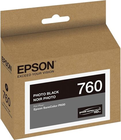 خرطوشة حبر Epson T760120 UltraChrome HD Photo باللون الأسود ذات السعة القياسية in Saudi Arabia