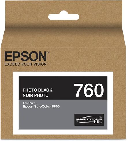 خرطوشة حبر Epson T760120 UltraChrome HD Photo باللون الأسود ذات السعة القياسية in Saudi Arabia