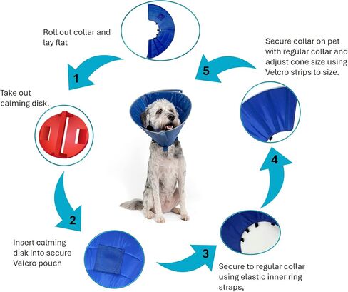 Calm Paws Dog Caring Collar W/Calming (Medium) in Kuwait