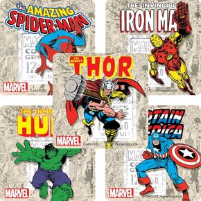 Marvel Comics Stickers - Prizes 100 per Pack