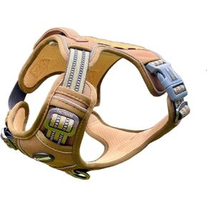 Tactical Dog Harness Heavy Duty No Pull Adjustable Reflective Molle K9 Military Training (Marine Camo, Extra Large)