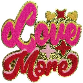 رقعة مطرزة من الشنيل حديد على رقعة حرف قلب الحب لتزيين الملابس بنفسك، ملصق جينز، حقيبة سترات، زينة الخياطة (النمط 2 (1 قطعة)) in Kuwait