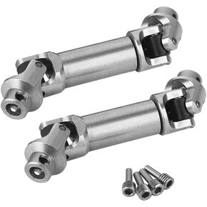 2PCS Stainless Steel Center Slider Driveshaft Set for LOSI Mini LMT 1/18 4X4 Brushed Monster Truck RTR LOS01026 Metal Upgrade Part