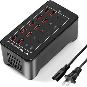 USB C Charger Block USB Charging Station for Apple iphone15/14/13/12/11, 6 Port 50W Multiport USB Wall Charger hub for Samsung Galaxy S23 S22/iPad/Pixel/Cell Phone Desktop Adapter with 4 USB c Port