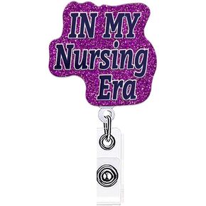 Labor and Delivery Badge Reel Holder Nurse Nursing Medical Pediatric Funny We Bring Out in You L&d Acrylic Badge Reels Retractable for Nurses Cute Glitter Badge Clip RN LPN CNA LVN Gifts
