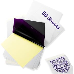 Phomemo Tattoo Transfer Paper - Thermal Stencil Paper 50 Sheets, 8.5"x11" A4 Size, Tattoo Stencil Printer Paper for Tattoo Transfer Kit Tattoo Supplies in Saudi Arabia