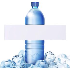 ملصقات زجاجات مياه Bleidruck مقاس 8.2 بوصة × 2 بوصة، ملصقات مقاومة للماء باللون الأبيض غير اللامع، 75 قطعة ملصقات مستطيلة ملفوفة فارغة قابلة للطباعة للطابعة النافثة للحبر in Kuwait