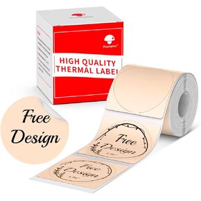 M110 Label Round M220 Labels for M220 M200 M221 M120 M110S M110 Printer Labels - Khaki,1.96“, Phomemo m110 Labels Circle Compatible with Phomemo M220 Labels Roll Round - 140pcs/Roll, 1Roll