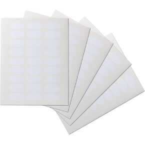 Waterproof Essential Oil Labels, 135 Ovals, 2x1 Inches, Oil Proof, Highly Durable Blank Stickers
