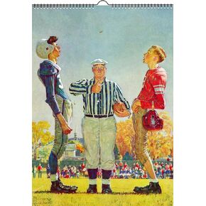 2025 Wall Calendar [12 pages 8"x12"] Sport and Football by Norman Rockwell Vintage Magazine Illustration Americana