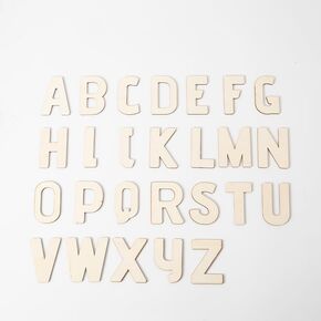 3 Inch 240 Pieces Wood Unfinished Letters Unpainted Wooden Surface Alphabet Letters for Hobby DIY Crafts (3IN) in Kuwait