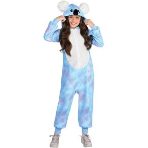 Amscan Kids Blue Koala Zipster Costume - XL (14-16), Pack of 1 - Wild & Cozy Hooded Jumpsuit - Sleek & Stylish for Parties, Cosplay & Loungewear