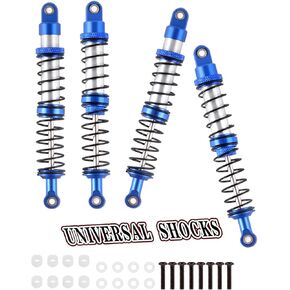 100mm Universal Shock Absorber Upgrades Part for 1/10 RC Scale Cars,Aluminum Alloy 7075 RC Adjustable Shocks Damper Universal Hops Up,4PCS,Titanium