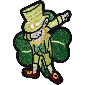 Leprechaun Iron on Patches for St. Patrick's Day Shirt Men DIY Irish Embroidered Iron on sew on Patch, ST Patricks Day Decorations, Iron On Decal