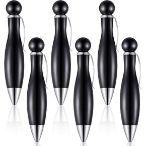 Outus 6 Pieces Short and Fat Ballpoint Pen for Tremor, Arthritis, Parkinson, Big Fat Pens Elegant Black Barrel with Black Ink Mini Ink Pen