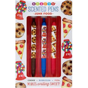 Junk Food Scented Pen Set (3pk) - Cookie, Bubblegum, Pizza