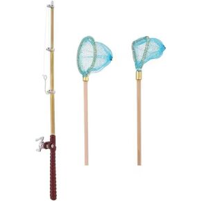 1:12 Scale Miniature Fishing Rod Fish Pole Trammel Net Scene Model for Traxas D90 D110 Traxxas TRX-4 Axial Scx10 90046 Bronco Defender G63 (Blue)