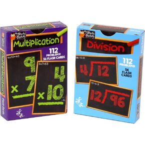 Regal Games Math Flash Cards for Multiplication & Division - 1st Grade, 2nd Grade, 3rd Grade Math & More - Flash Cards Math for Kids (112 Cards - 2 Packs)