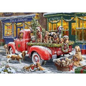 Box of 'Doggone Christmas' Christmas Cards - 15 Cards & 16 Foil Envelopes