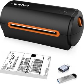 طابعة ملصقات OausTect USB، طابعة ملصقات حرارية بعرض 1.57 بوصة - 4.3 بوصة لملصق الشحن، ملصقات الباركود، الإيصالات، الملصقات، طابعة ملصقات سطح المكتب عالية السرعة 150 مم/ثانية متوافقة مع Windows، MAC in Kuwait
