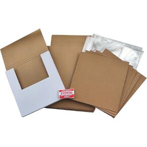 Vinyl Record White LP Shipping Boxes Set 12.5" x 12.5" x 1" Record Mailers Corrugated Cardboard Boxes Album Paper Box (15)