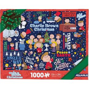 AQUARIUS Peanuts Charlie Brown Wrapping Paper 1000pc Puzzle (1000 Piece Jigsaw Puzzle) - Glare Free - Precision Fit - Officially Licensed Peanuts Merchandise & Collectibles -22x28 Inches