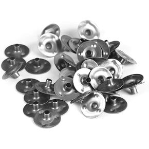 100Pcs Silver Candle Wick Tabs, Metal Candle Wick Sustainer Tabs Candle Wick Base for Candle Making,Candle Making Wicks,Candle DIY Supplies (12.5 mm)