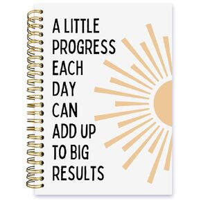 ISANOU Inspirational Notebook,Boho Sun Motivational Quote Lined Spiral Notebook Hardcover,College Ruled Notebook,Journal Notebook for School,5.5x8.3 Inch 80 Pages,Gifts for Kid Teen Students