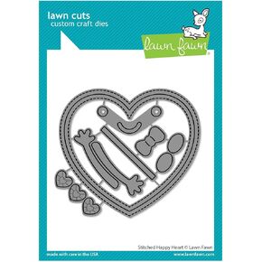 Lawn Fawn LF3316 Stitched Happy Heart Dies
