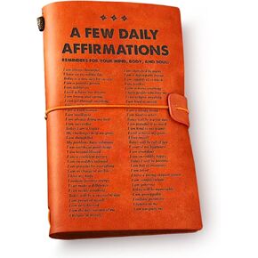 Inspirational Daily Affirmations Quotes Leather Journal Notebook for Women Men - Daily Affirmations Travel Writing Journal the Office Gift for Birthday Christmas