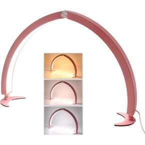 Half Moon Lamp for Lash Extension, 20W 3200 to 5600K Foldable Esthetician Light Eyelash Lamp with Phone Holder, Portable Nail Desk Lamp Lighting for Beauty Skincare Lashes