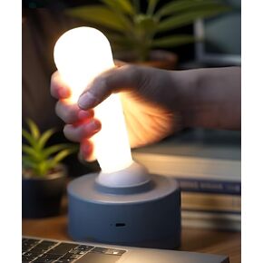 Multi-Functional Lever Night Light Stylish Portable, Wall Mountable and Desktop Use for Home and Outdoor, White/Gray
