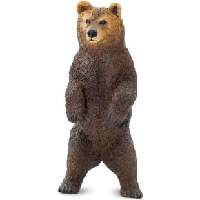 Safari Ltd. Grizzly Bear Figurine - Hand-Painted, Lifelike 4.2" Model Figure - Fun Educational Toy for Boys, Girls & Kids Ages 3+