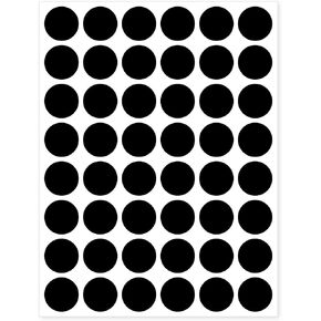 Starboling 800Pcs 1 Inch Black Round Color Coding,Dot Stickers Labels,Can Writing for Office,Student Classroom and Other Scenarios