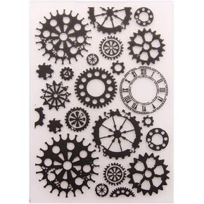 Arrietty Gear Wheel Plastic Embossing Folders for Scrapbook DIY Album Card Tool Plastic Template Folders-AEM233