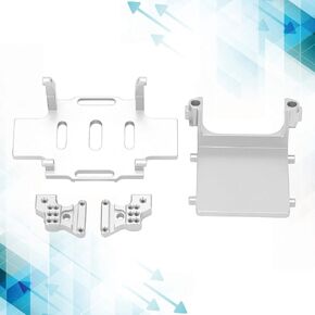VGEBY RC Accessories, RC Rear Shock Tower Aluminium Alloy ESC Bracket Battery Tray for 1/24 SCX24 Replacement for Ford Bronco(Silver) Model Car Accessories