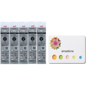 uni Jetstream EDGE 0.28mm Oil-based Ballpoint pen refills（SXR-203-28 Black） 5-pack/amazdone Sticky Notes Value Set, 6 Piece Set
