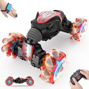 RC Stunt Car for Kids, RC Car Toy, Remote Control Stunt Gesture RC Car with Music, Double Sided 360 DegreeSpins and Flips Gesture Sensing Rc Stunt Car, for 8-15 Years Boy Girl, Birthday