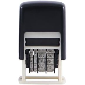 Date Stamps 1PC Self-Inking English Date Seal Mini Words Wheel Plastic Mud Set Emboss Account Supplies Roller Stamping Seal DIY School Office Supplies
