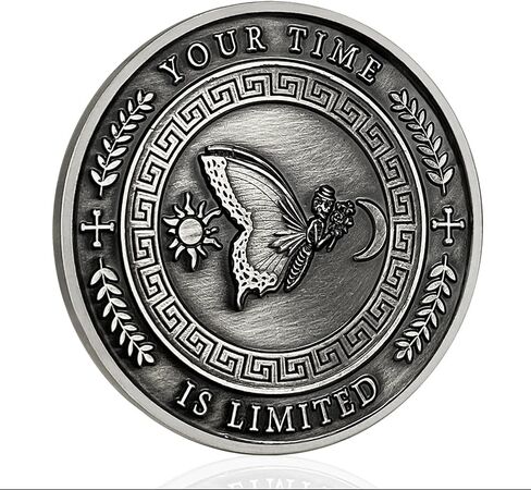 CHURYUML Memento Mori Coin 3D Skull Challenge Coins Inspirational Stoic Reminder Token for Daily Stoic Meditations Cool Stoicism Gifts Courage Worry Coins Motivational Presents in Saudi Arabia