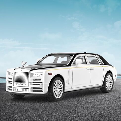 Toy Model Rolls Royce Phantom Car Toy for Boys, 1:22 Diecast Metal Model Pull Back Toy Car Phantom with Sound and Light, Gift Toys for Christmas Newyear Birthday in Saudi Arabia
