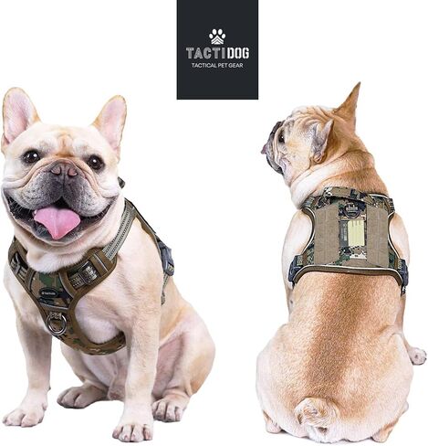 Tactical Dog Harness Heavy Duty No Pull Adjustable Reflective Molle K9 Military Training (Marine Camo, Extra Large) in Saudi Arabia