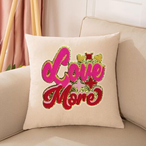 رقعة مطرزة من الشنيل حديد على رقعة حرف قلب الحب لتزيين الملابس بنفسك، ملصق جينز، حقيبة سترات، زينة الخياطة (النمط 2 (1 قطعة)) in Kuwait