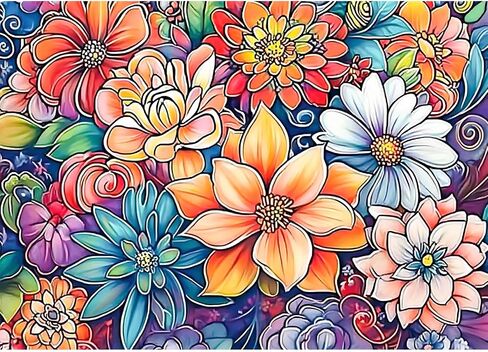 CEOVR Diamond Painting Kits, Flower Diamond Art Dots for Adults Beginners, 5D Full Drill DIY Gem Art Crystal Rhinestone, Adult Crafts Kits Wall Decor for Home Office 12x16in in Saudi Arabia