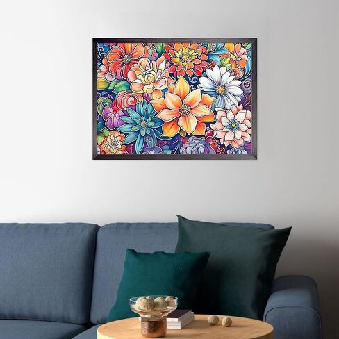 CEOVR Diamond Painting Kits, Flower Diamond Art Dots for Adults Beginners, 5D Full Drill DIY Gem Art Crystal Rhinestone, Adult Crafts Kits Wall Decor for Home Office 12x16in in Saudi Arabia